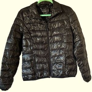 Black Rivet Packable Puffer Jacket Bag Included